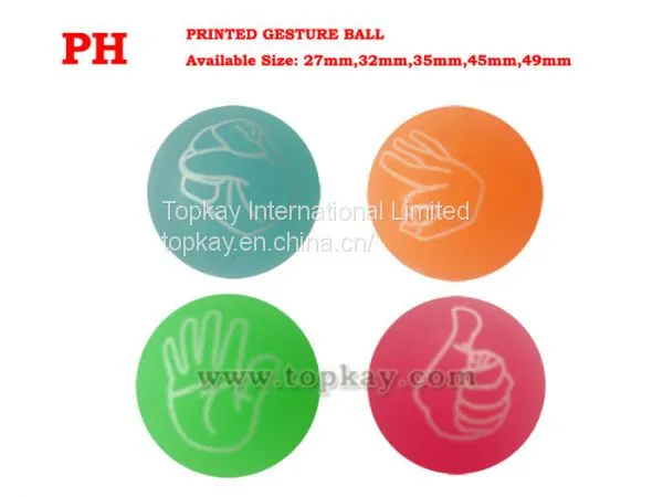 Printed Gesture Bouncing Balls, Party Supply Bounce Ball, Toy Bouncy Ball