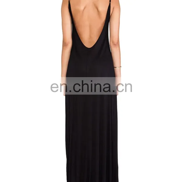 CHEFON Happy Face Deep Back Cut Out Maxi Dress photo-3