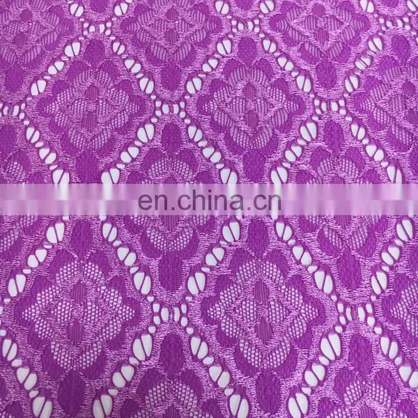 Jacquard Knitting Elastic Lace Fabric for Fashion Woman Dresses