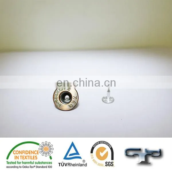 2017 Fashion Customized Vintage Brass Jeans Button and Rivet photo-5
