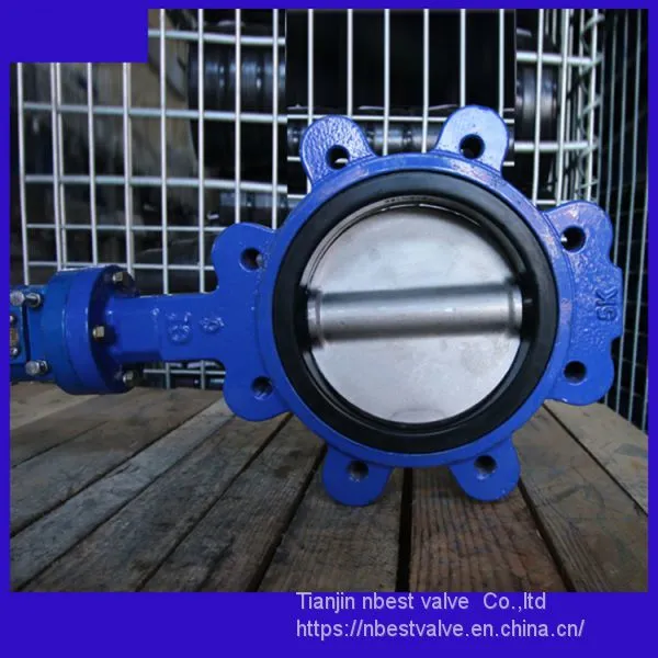 Vertical Wheel DIN Standard PN16 Vertical Gear Lug Butterlfy Valve DN150 photo-3
