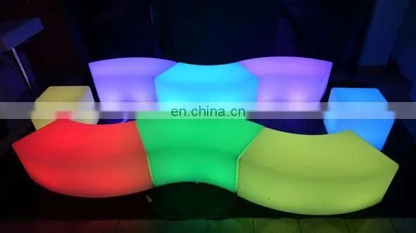 RGB Rechargeable Led Bar Furniture Lllluminated Waterproof Bar Chair Stool photo-3