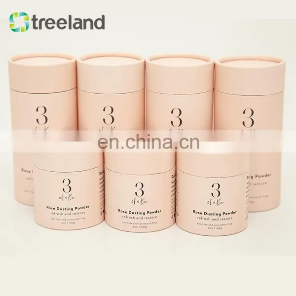 Eco Friendly Recyclable Rose Dusting Powder Use Paper Tube Packaging With Rolled Edges photo-3