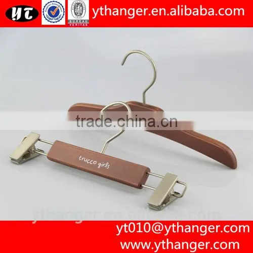 YY0527 Blue Kids Flat Wooden Hanger Custom Wooden Baby Clothing Wooden Hanger Supplier's Choice photo-3