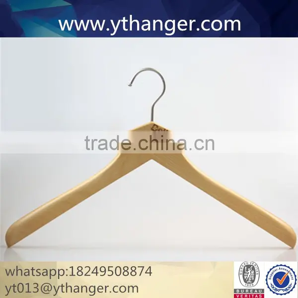 2016 New Product Natural Wooden Clothes Hanger With Trousers Hanger photo-2