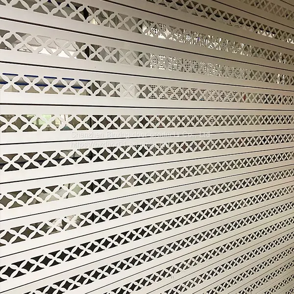 Hollowed OutElectric Remote Control Steel Aluminum Alloy Rolling Shutter Garage Door