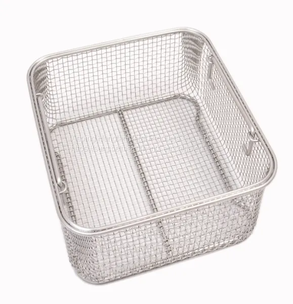 Special Sieve Baskets Made of Stainless Steel With Silicone Holders Wire Mesh Stainless Steel Trays photo-2
