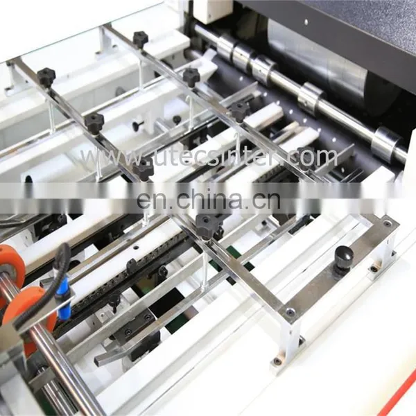 UTM650B Automatic Kraft Gift Paper Packaging Box Window Patching Making Machine With Rotary Plastic Film Cut photo-4