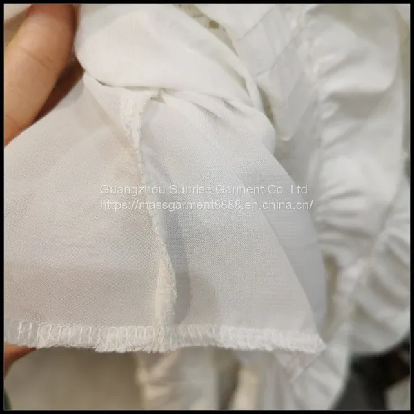 Fairy Lace Stitching Pocket Cotton Skirt~2023 Early Spring New Style European and American Style Sweet A-line Skirt photo-2
