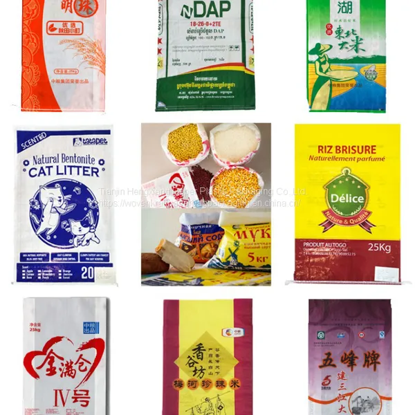Plastic Woven Polypropylene Russia Building Trash 50kg Sack Laminated pp Woven Sack Plastic Packing Bag
