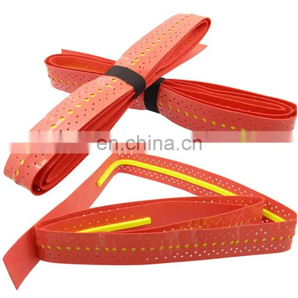 Wholesale Cheap Price Overgrip Double Layer PU Leather Colorful Anti Slip Badminton Tennis Overgrip photo-2