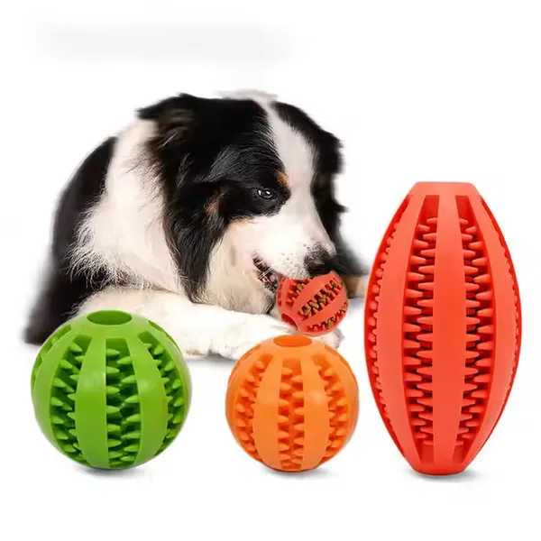 Meow Love Dog Toys Pet Gnawing Grinding Teeth Rugby Bite Resistant Not Bad, Thorn Ball Puzzle Rubber Food Leakage Ball Supplies