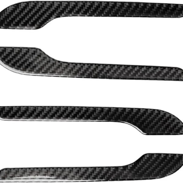TIBROMTACK Carbon Fibre Door Handle Cover Protective Stickers for Tesla Model Y2020 Model 3 photo-2