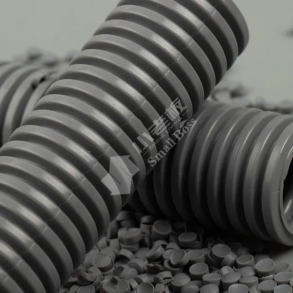 Plastic Corrugated Conduit Orange Plastic Pipe Electric Tube Flexible PVC Compound Pellets photo-4