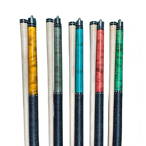 KB134 High Quality 1/2 Split 13mm Stainless Steel Shaft Wrap Grip Factory Direct Sale High-End Pool Cue for Game Room Maple photo-5