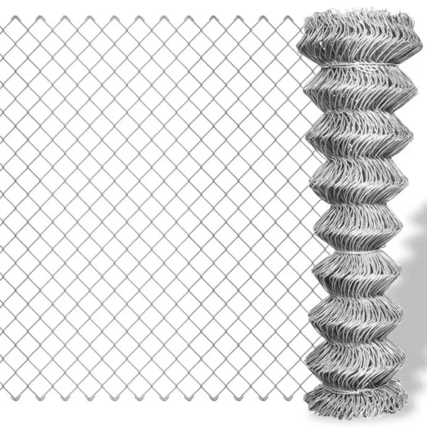 Galvanized Black Chain Link Fence Cyclone Wire Mesh Fence Panel Chain Link Fence for Sport Game