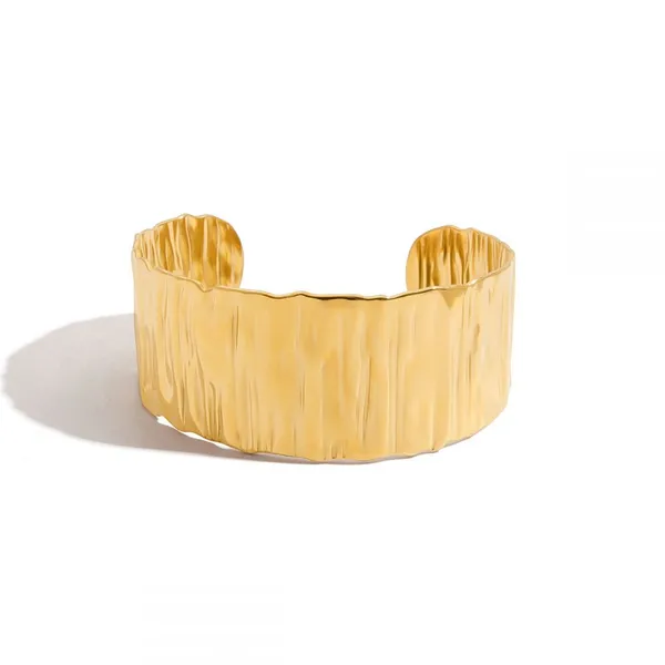 Non-Tarnish Stainless Steel Bangle With 18K Gold PVD & Sweat Proof Coating photo-5