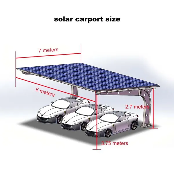 Carport With Solar Panel Roof Professional Manufacturers Offer a Complete Set of System Materials and Equipment photo-3