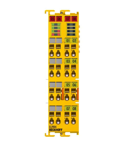 Beckhoff EL2904 EtherCAT TwinSAFE Терминал безопасного выхода 4-канальный 24В DC 0,5А Антиаварийный цифровой выходной модуль