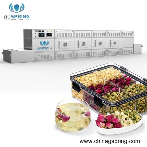 Industrial Continuous Rose Flower Microwave Drying and Sterilization Machine High Efficiency Petal Dryer Equipment photo-2