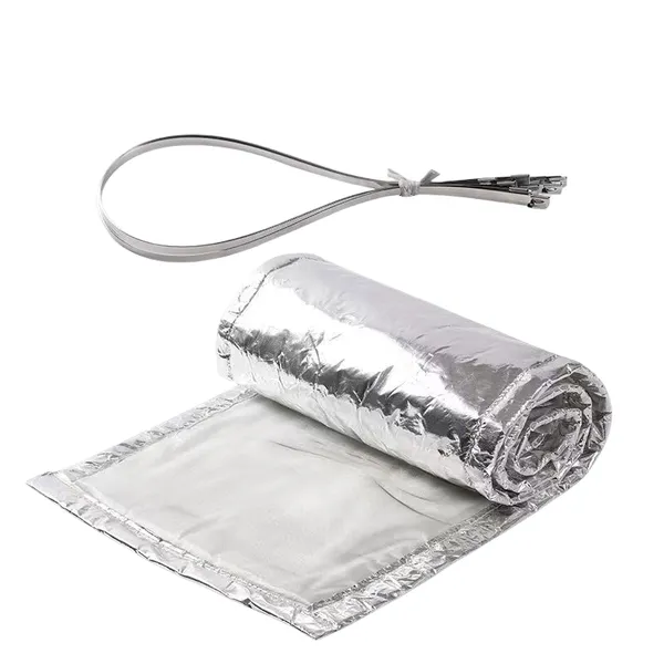 High-density Flame Retardant Smoke Flue Insulation Cotton Aluminum Foil Wrapped Exhaust Pipe Insulation Cotton photo-2