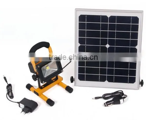 High Lumen Portable Solar Rechargeable 10W Led Flood Light 2 Years Warranty Quality Choice photo-2
