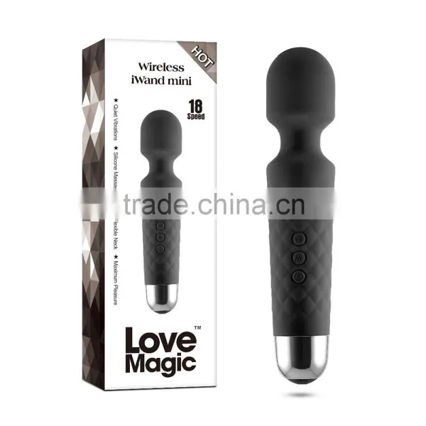 2016 New High Quality Full Silicone Strong Power Magic Wand Vibrator Sex Toys photo-6
