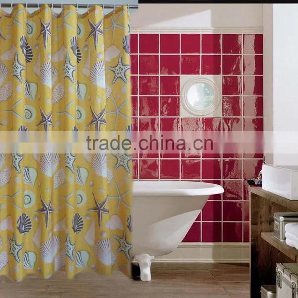 Mildew Resistant 100% Polyester Butterfly Printed Shower Curtain photo-6