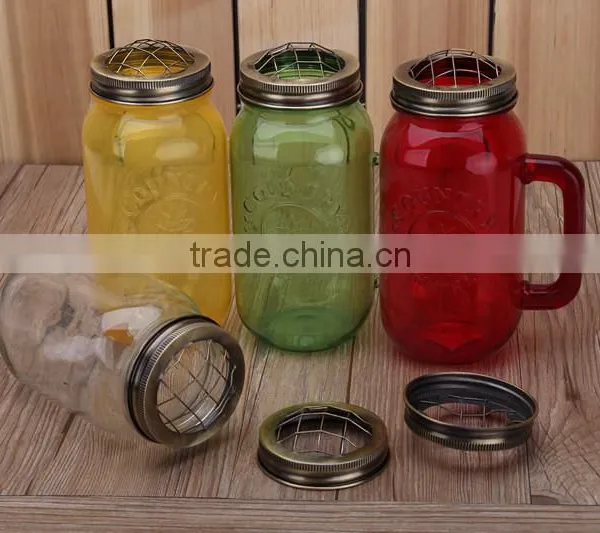 Glass Mason Jar With Frog Mouth Lid