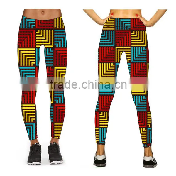 (OEM/ODM Factory)sublimation Leggings Sport Training Lycra Pants Gym Wear Yoga Fit photo-3