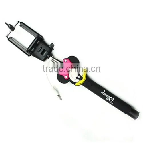 China Wholesale Cartoon Selfie Stick With Cable photo-3