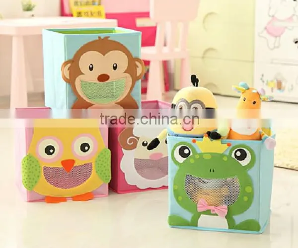 Creative Smiling Face Cartoon Animal Kids Storage Organizer Toy Drawer Storage Box Trade Assurance Supplier photo-2