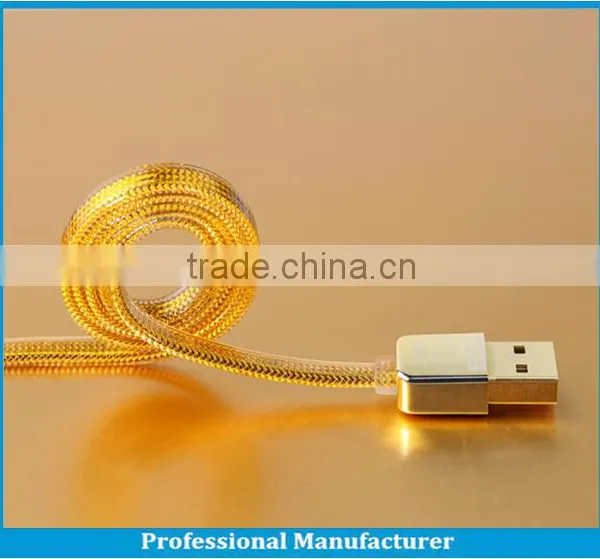 Remax USB Data Charging Cable 1M With Fast Sync Gold Line Data Cable for Iphone5/6/6s photo-2