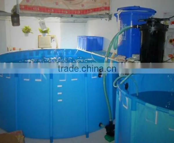 Tarpaulin Waterproof Flexible Fish Ponds , Folding Fish Tanks photo-3
