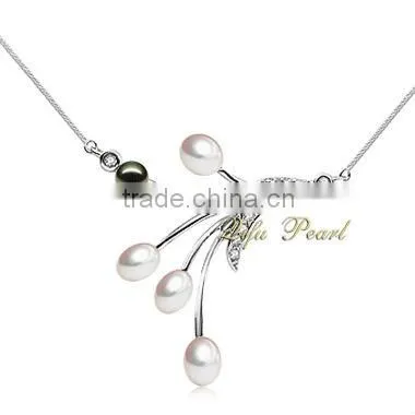 Peacock Dance 925 Sterling Silver Pearl Necklace Pendants & Charm