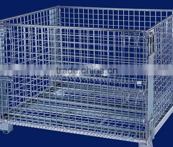 Foldable Steel Pallet Basket Container/grocery Shelves Containers photo-5
