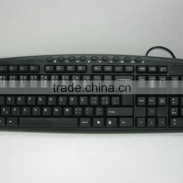 Office 2016 Hot Selling Desktop Big 107 Keys + 9 Hot Keys USB Wired Keyboard photo-3