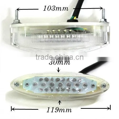 BJ-LPL-005 Clear Motorcycle 28 LED Red License Plate Brake Tail Light For Yamaha KTM photo-5