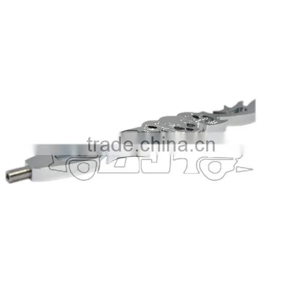 BJ-SL288-02 High Quality Chrome Three Centered Skulls 10.25'' Shift Linkages photo-6