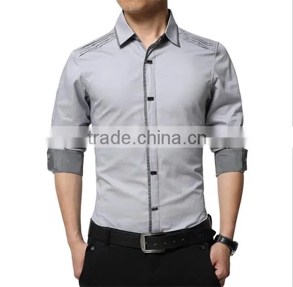 Long Sleeve Quality Cotton Fashion Casual Shirts for Men photo-3