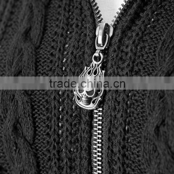 M-025 Punk Rave Black Korea Cardigan Woman Black Sweater photo-4