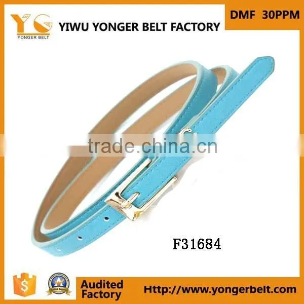 Colorful Elegant New Girls Summer Skinny Waist Belt pu Garment Belt photo-2