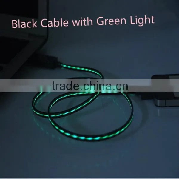 China Mobile Usb Data Cable Visible Flow Led Light Usb Charging Sync Cable for IPhone4 photo-6