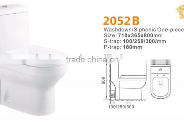 Ceramic Toilet Siphonic/washdown One Piece Toilet Toilet Bowl photo-2