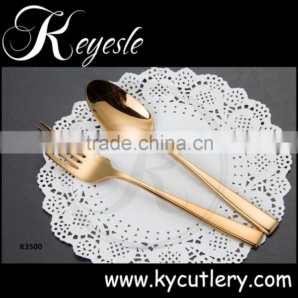 Sets 24pcs Stainless Steel Gold Flatware,wedding Gold Cutlery photo-4