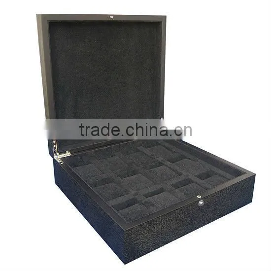 Ash Wood Veneer 12 Slots Watch Display Cases