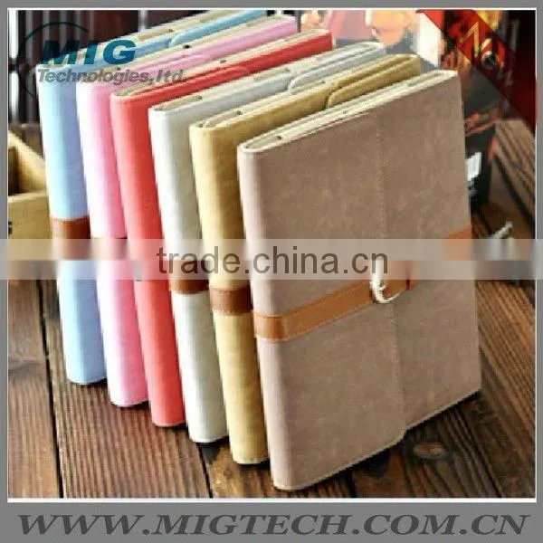 Book style design case with Belt for ipad, for ipad case