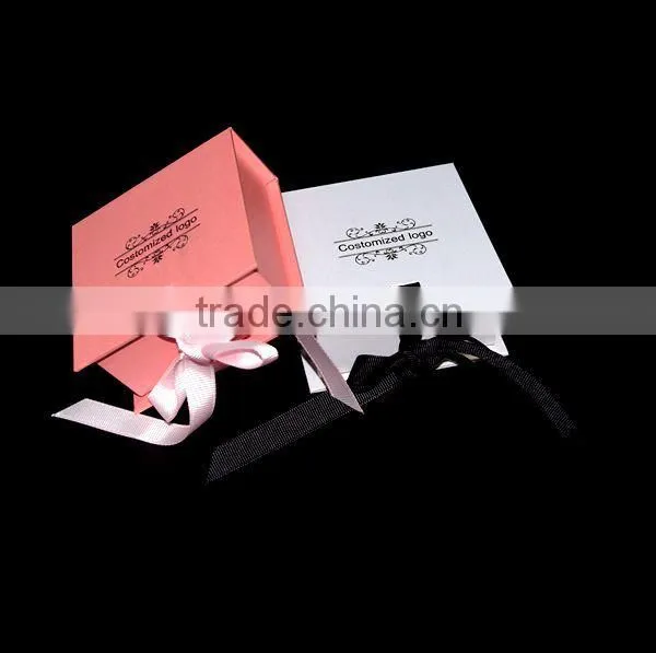 Handmade Small Gift Paper Box With Bowknot or Ribbon photo-5