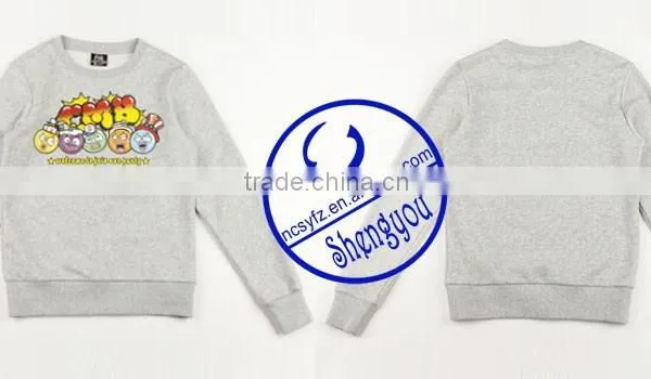 Custom 100% Fleece Polyester Men Grey Pullover Hoodie Sweatshirts photo-6