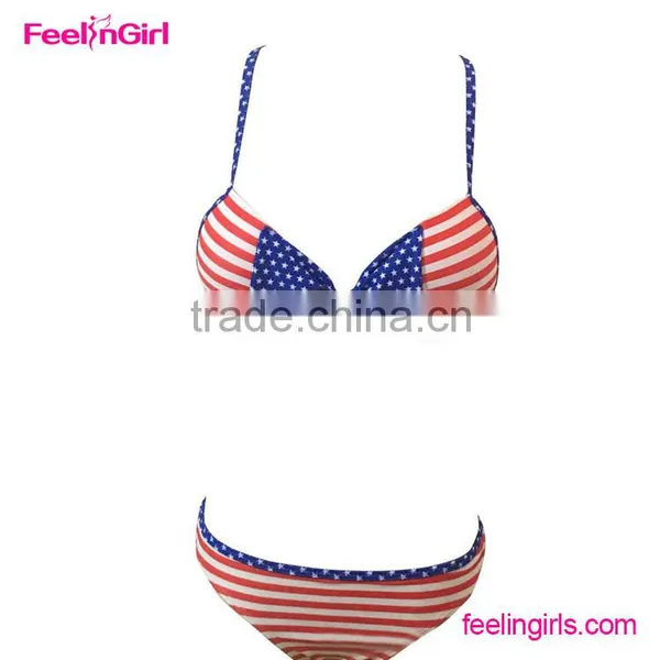 American Flag BikiniTop 2016 Wholesale Woman Bikini Swimwear Supplier's Choice photo-5